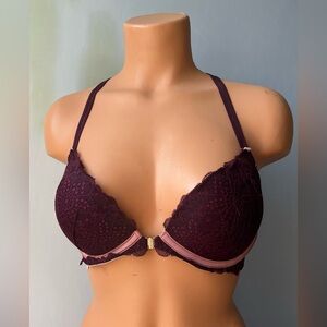 Victoria's Secret Burgundy Lace Bra